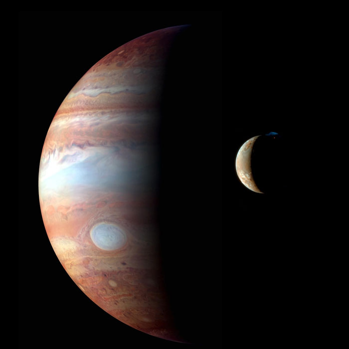 Montage of New Horizon Images of Jupiter