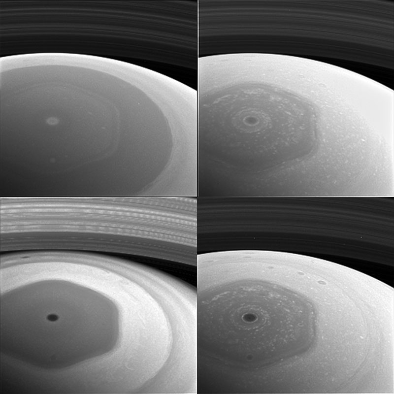 Saturn's hexagonal poles