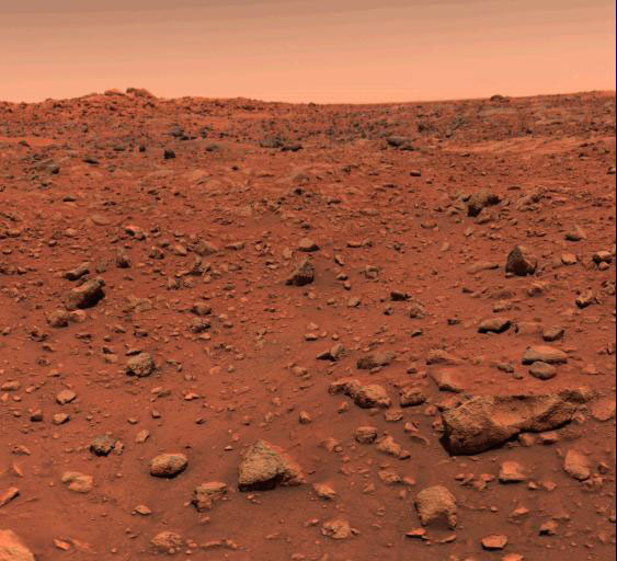 First colour image from the surface of Mars